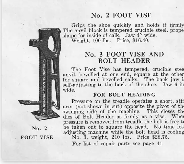 Vintage A B Jardine Farrier number 2 foot vise circa 1870 in Arts & Collectibles in Hamilton - Image 3