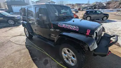 Medusa is for sale! 2013 Jeep Wrangler Sahara unlimited $25,000 price includes winter tires and summ...