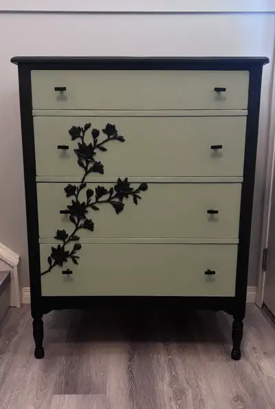 Unique Green & Black Tallboy Dresser, View more