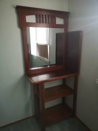 Upcycled Piano Bricolage: Corner Vanity/Makeup Desk