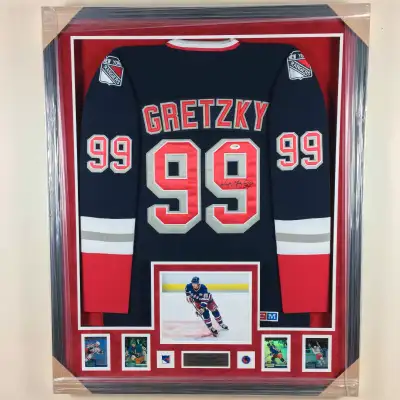 Wayne Gretzky autographed Rangers jersey Autograph authenticated by PSA with certificate New York Ra...