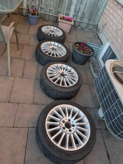 Selling staggered set of original Mercedes rims from 2009 C230 Text me at 647-224-2821 for more deta...