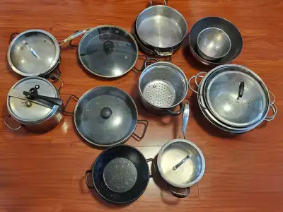 Cooking Pots, Pans, and Steamer (Mixed), View more