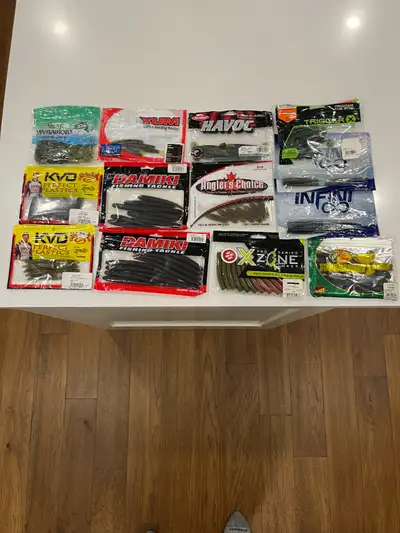 13 Bags Opened Soft Plastics Baits, View more
