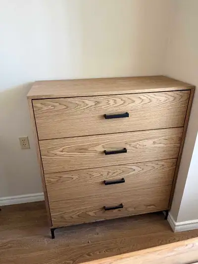 Oak Wood 4-Drawer Dresser, View more