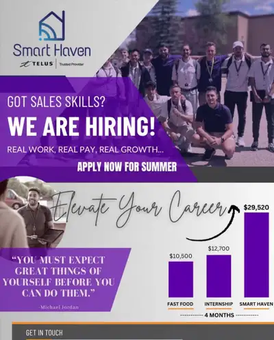 HIRING: SALES REPRESENTATIVE – TELUS, View more