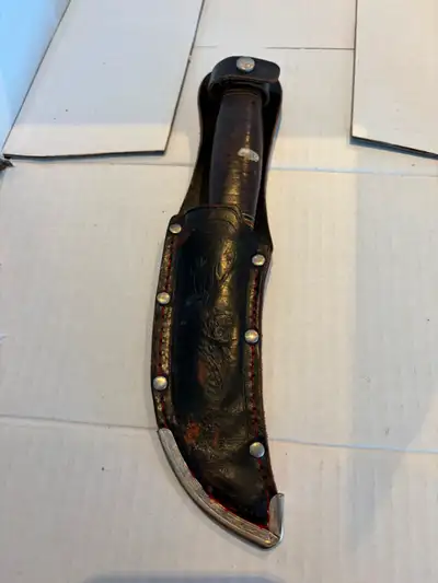 Hunting Knife William Rodgers English 4.“Fixed Blade with Leathe, View more