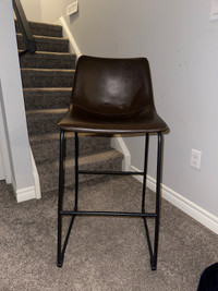  Leather bar stool