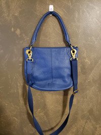 Fossil Pebbled Leather Crossbody Bag - Blue