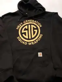 BNWT men's Carhartt hoodie with Sig weaponry logo on the front 