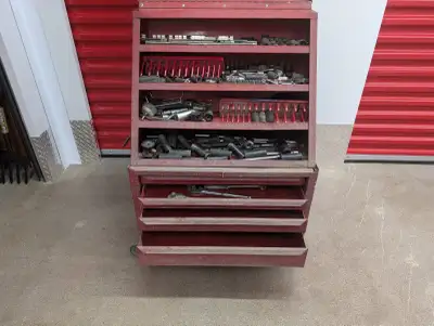 Toolbox Tool Cabinet Rolling Heavy Duty Full of Tools, View more
