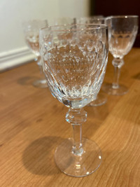 rare, vintage Waterford Crystal White Wine Glasses (6)