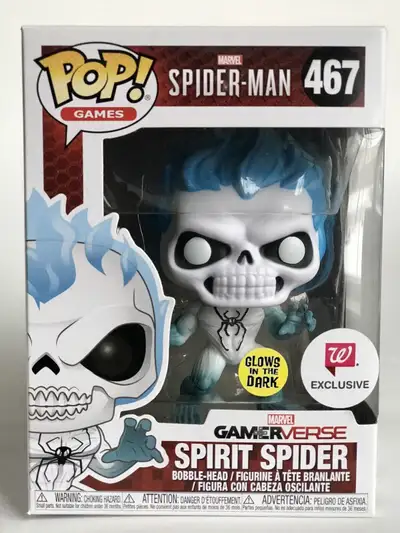 SPIDER-MAN SPIRIT SPIDER FUNKO POP 467 WALGREENS EXCLUSIVE GITD, View more