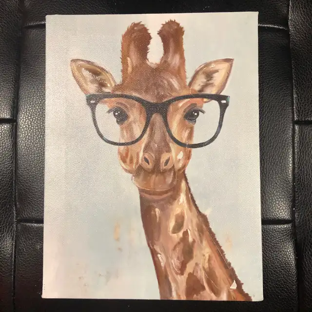 Brand New, Giraffe Wearing Glasses, Canvas Picture in Home Décor & Accents in Winnipeg - Image 5