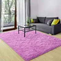 Tapis moelleux neuf 5.3x6.5pds -Violet/Carpet rug fluffy