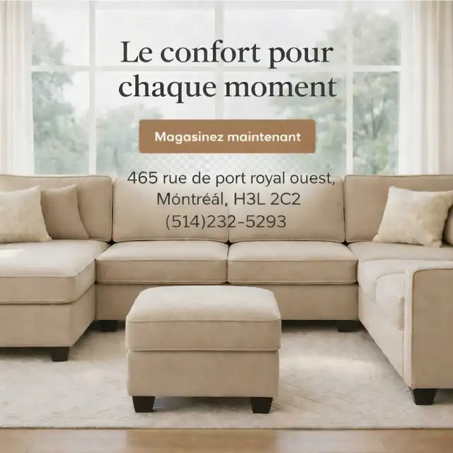 sofa moderne  in Couches & Futons in City of Montréal - Image 3