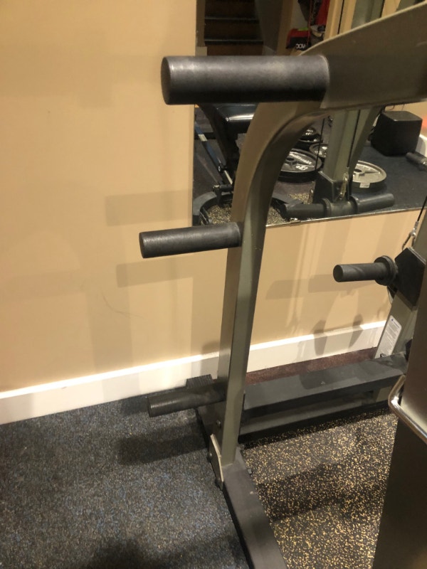 Nautilus Squat Rack and Lat Pulldown/Olympic Weights Exercise
