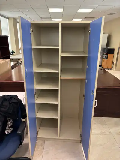 Tall Blue Classroom Storage Cabinet, View more