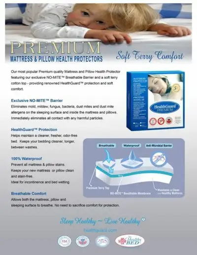 Health Guard Protective Mattress Cover, Waterproof, Silent, NEW, View more