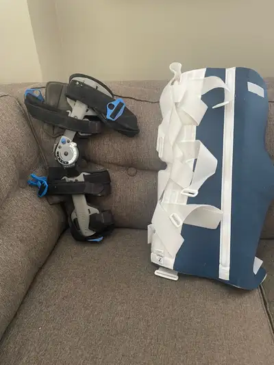1 walking brace 1 foam brace