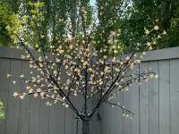 Outdoor cherry blossom LED lighted tree