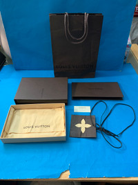 Authentic LV empty Brown Drawer Box w/dust bag, paper bag, extra