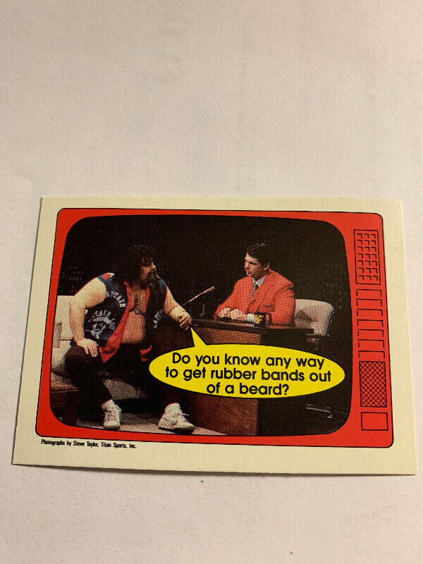 1985 Series 2 O-Pee-Chee WWF #55 Captain Lou Albano McMahon Card dans Art et objets de collection  à Longueuil/Rive Sud