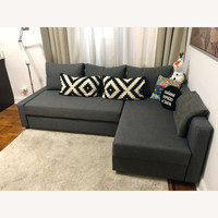 Free Delivery/ ikea Pullout Sectional Sofa Bed Lshape couch 
