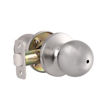 Single Connect Rod Round Ball Knobs Privacy Door Lock Knob, Sati