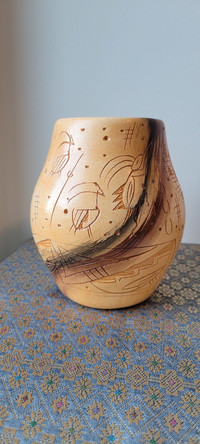 Navajo Pottery Kokopelli Vase Dwayne Blackhorse