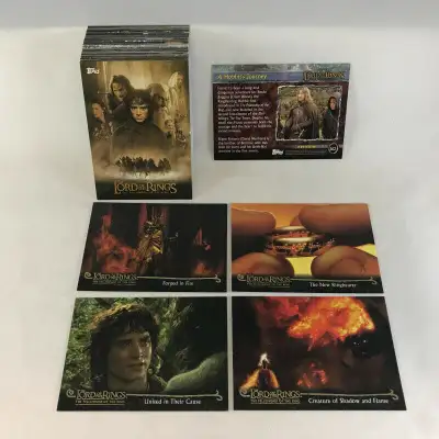 LORD OF THE RINGS FELLOWSHIP OF THE RING UPDATE TRADING CARD SET WITH FREE 2 PIECE CASE https://www....