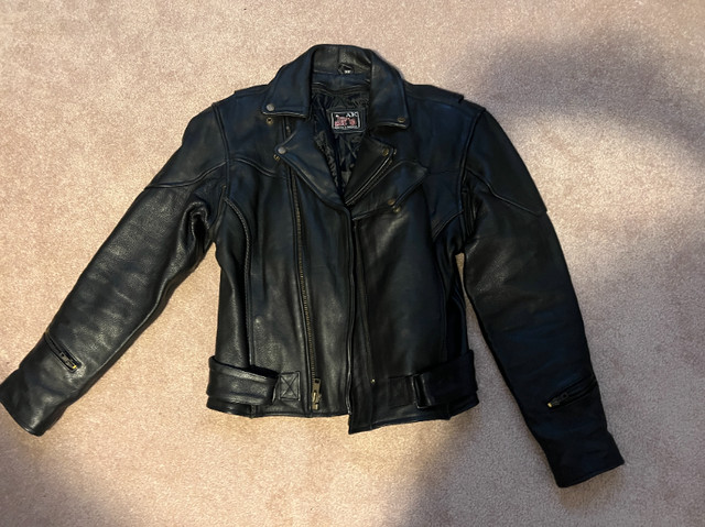 black leather jacket biker in Men's in Mississauga / Peel Region