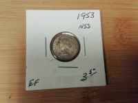 1953 Canada NSS EF 10 Cents Coin