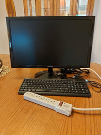 Monitor, Keyboard and Surge Protector