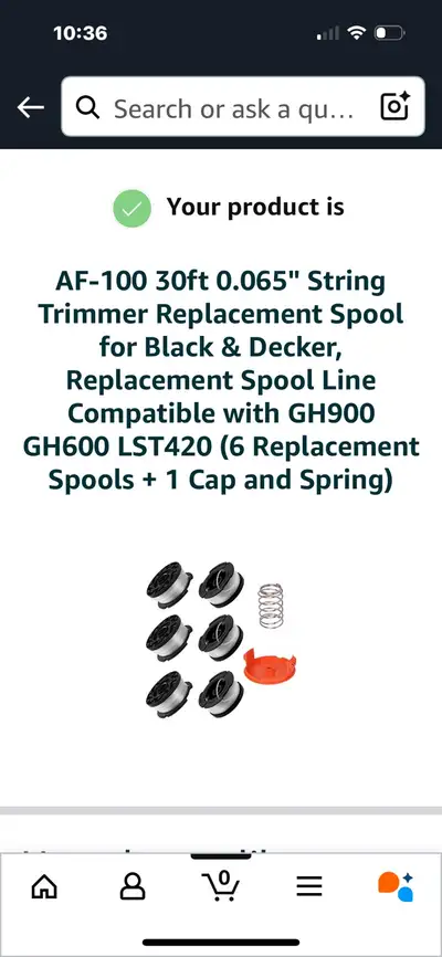 Keep your lawn trimmer running smoothly with this AF-100 30ft 0.065" string trimmer replacement spoo...
