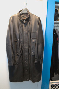 Women's 2XL 3/4 Length Leather Jacket