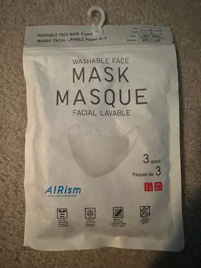 Brand new Uniqlo Airism washable face mask - 3 pack, View more