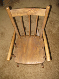 Child's wooden rocking chair