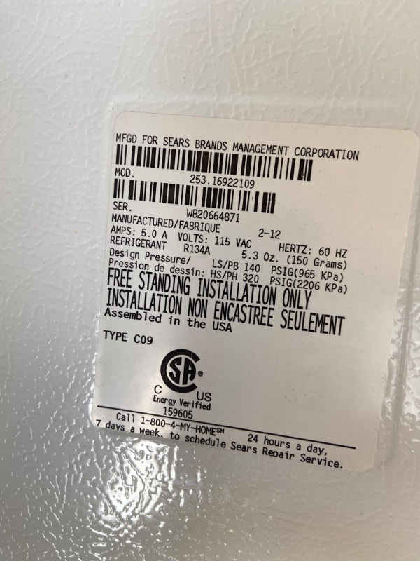 Sears Heavy Duty Apartment Sized Freezer Freezers Winnipeg Kijiji