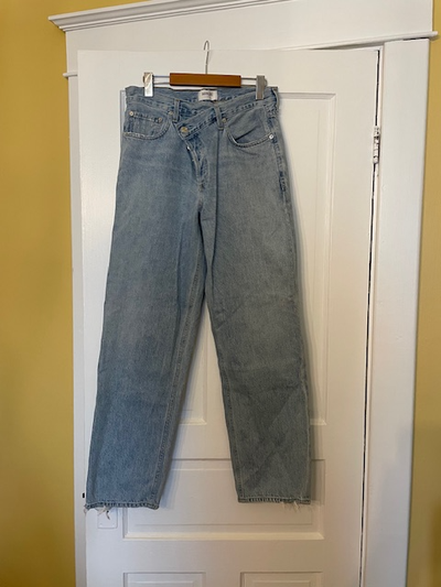 Jeans bleu et noir, marque Adolge (Los Angeles) grandeur 28, View more