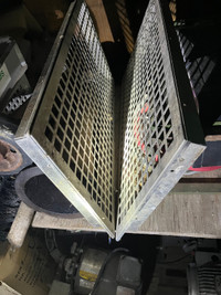 2 Stainless Steel Wall Grates w mounting fixture 
