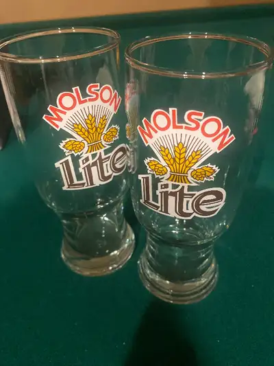 Vintage MOLSON lite beer glasses Never used