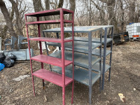  Metal shelving units 