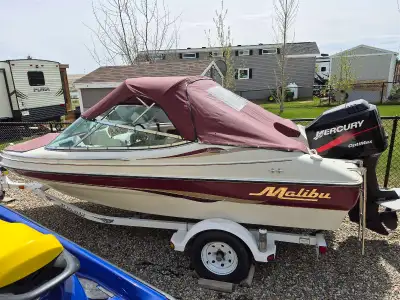 2001 Malibu M1700. V6 135 HP Mecury Optimax fuel & oil injection. The one you've been looking for al...