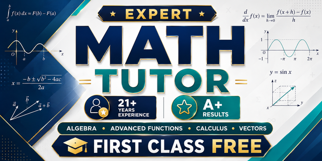 Math Tutor $30/hr | 21+ Years Helping Students Excel