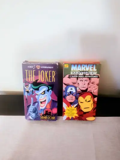 1994 Marvel Matinee iron man captain America & The joker 1995 VHS tapes Marvel Matinee captain Ameri...