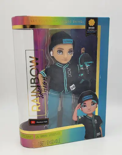 Rainbow High Jr. High River Kendall 9" Posable Fashion Doll Blue, View more