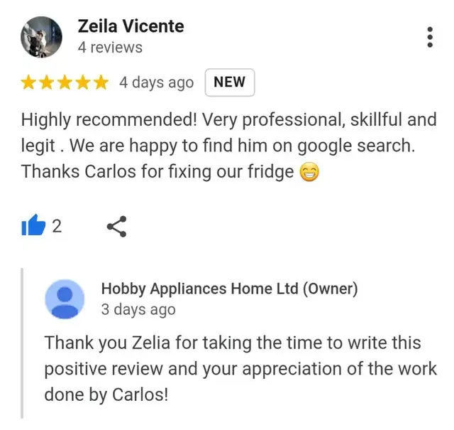 Repair or replace your broken fridge. Call Carlos 587894497762863275109123122