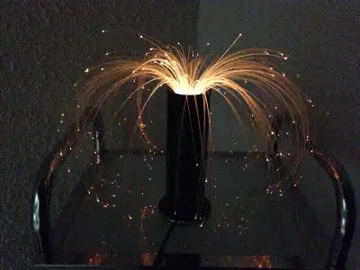 FOR SALE - Vintage 1970's Poly-Optics fiber optics lamp, Voir plus
