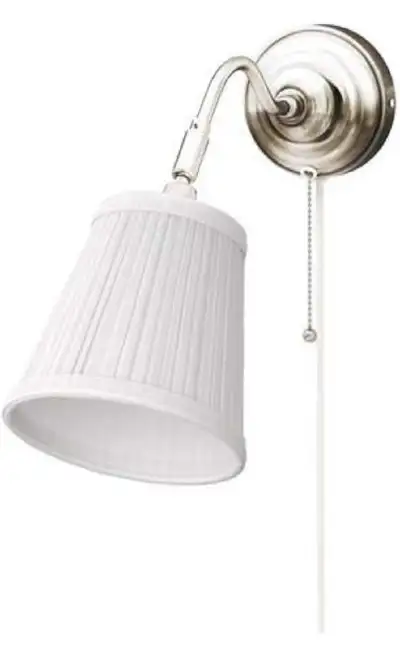 ARSTID Wall lamp, nickel-plated, white, View more